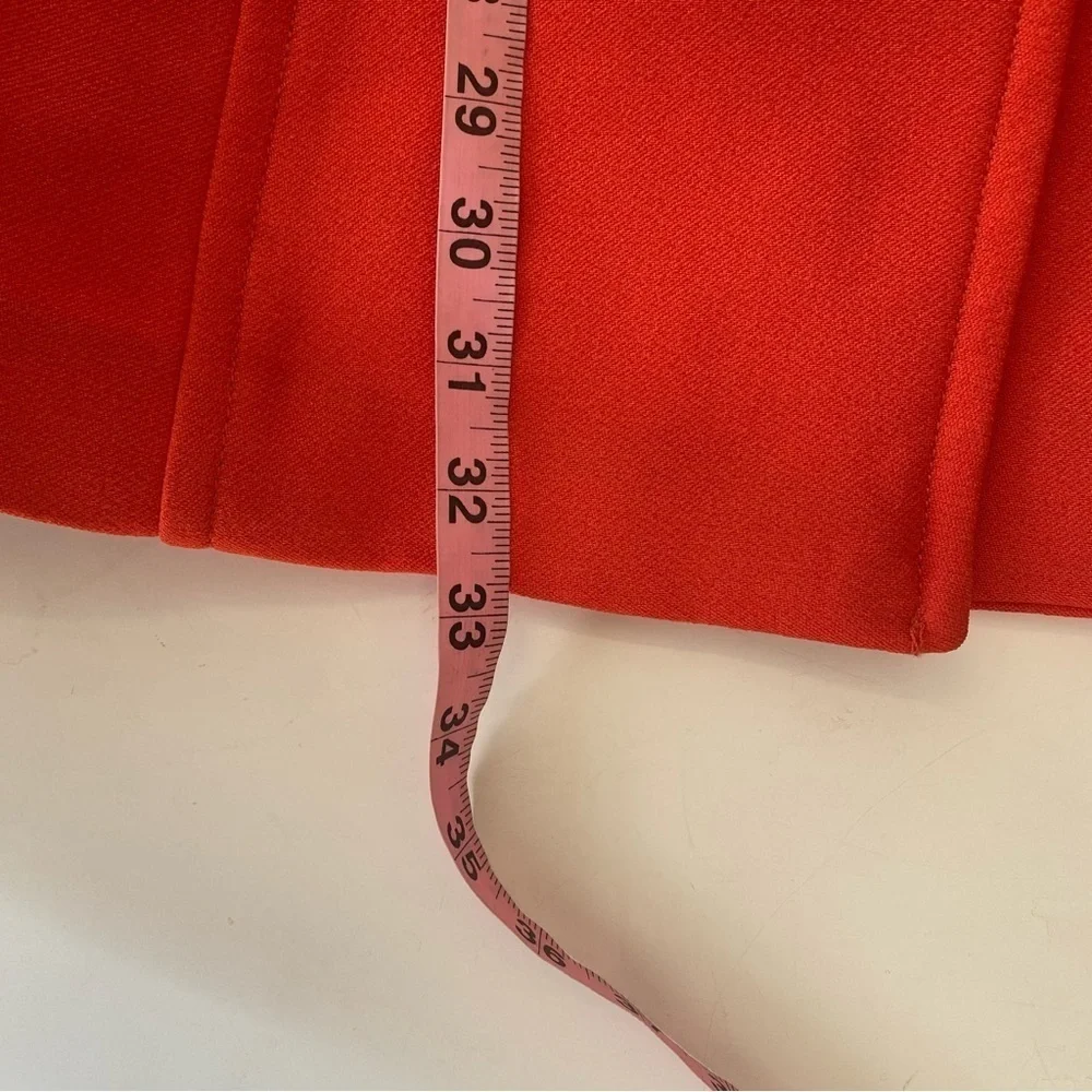 Anthropologie || Wellesley Pleated Peacoat Coat Orange‎ Medium